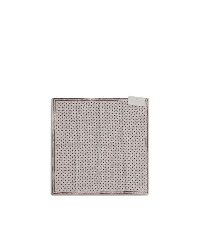 Brunello Cucinelli Polka Dot Silk Pocket Square