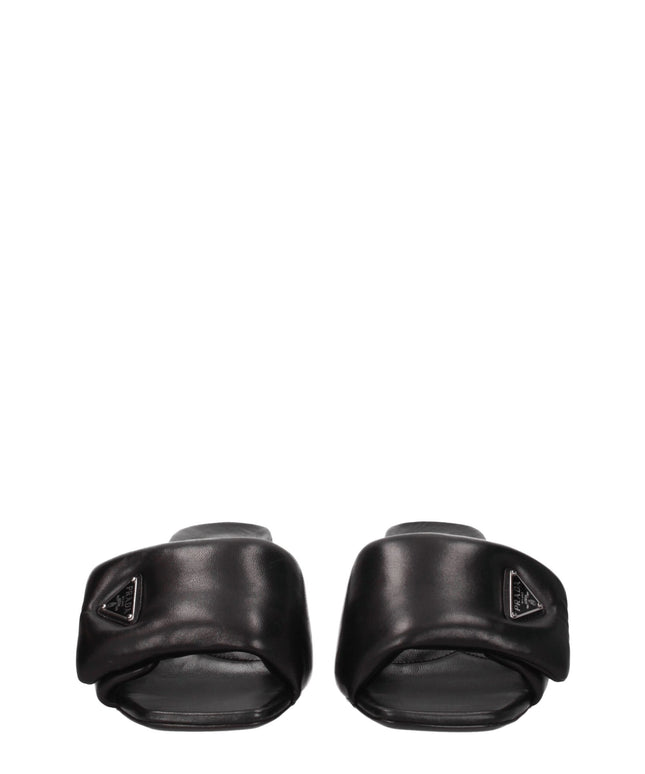 Prada Black Leather Platforms