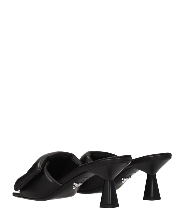 Prada Black Leather Platforms
