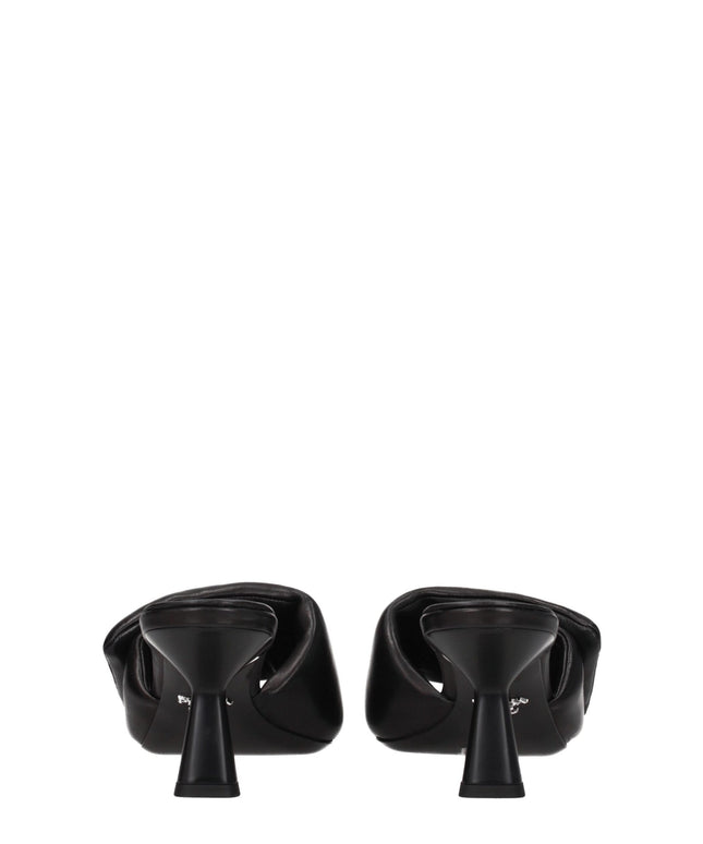 Prada Black Leather Platforms