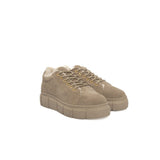 Cerruti 1881 Beige Calfskin Women Platform Sneaker