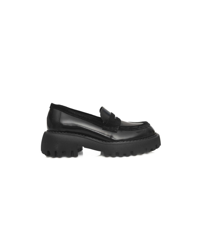 Cerruti 1881 Black Calfskin Women Loafer
