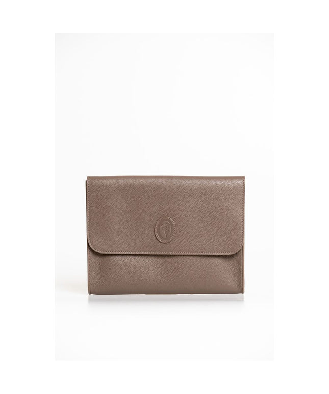 Trussardi Brown Polyester Men Clutch
