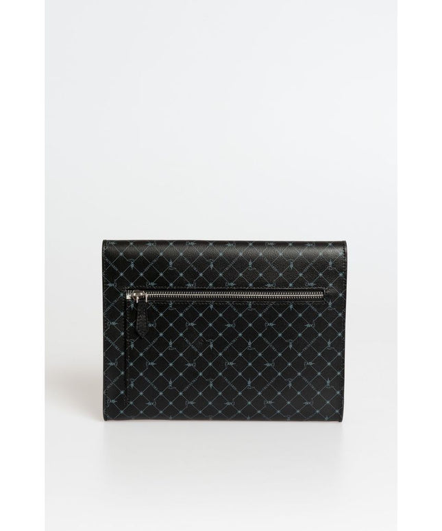 Trussardi Black Polyester Men Clutch