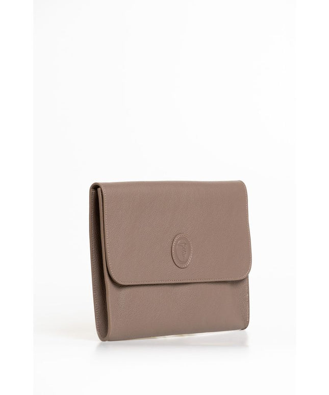 Trussardi Brown Polyester Men Clutch