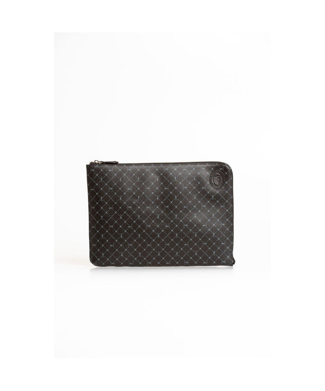 Trussardi Black Leather Men Clutch