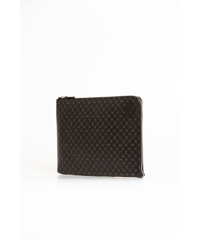 Trussardi Black Leather Men Clutch