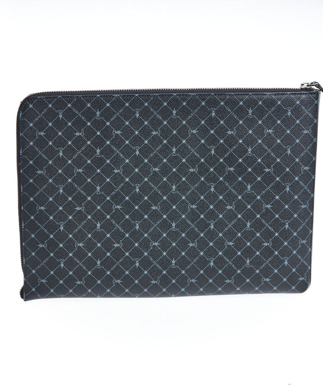 Trussardi Black Leather Men Clutch