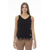 Baldinini Trend Black Wool Women Tank Top