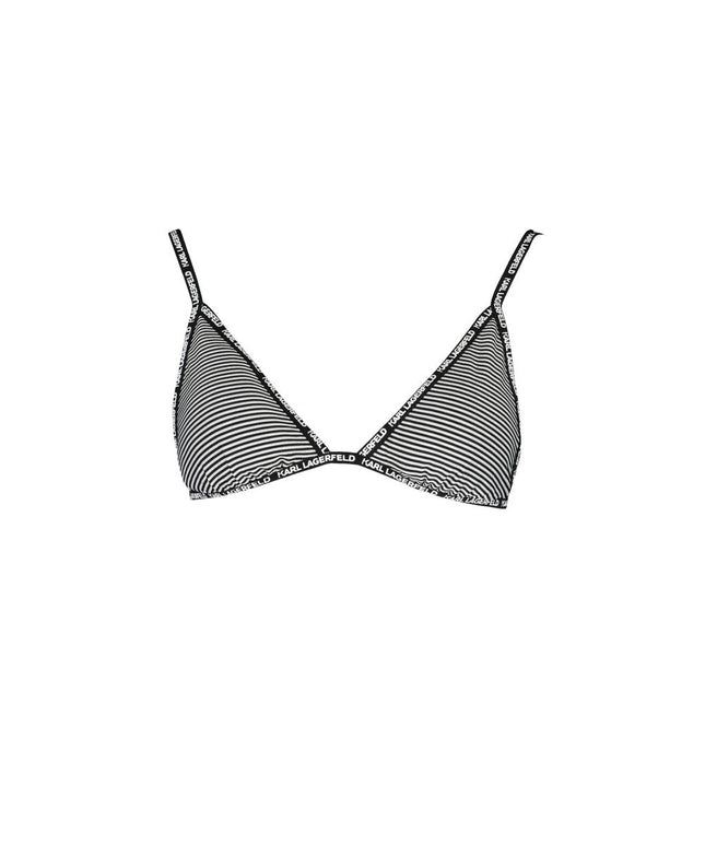 Karl Lagerfeld Black Elastane Swimwear