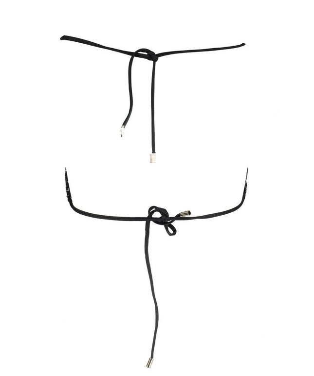 Karl Lagerfeld Black Elastane Swimwear