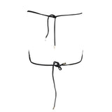 Karl Lagerfeld Black Elastane Swimwear