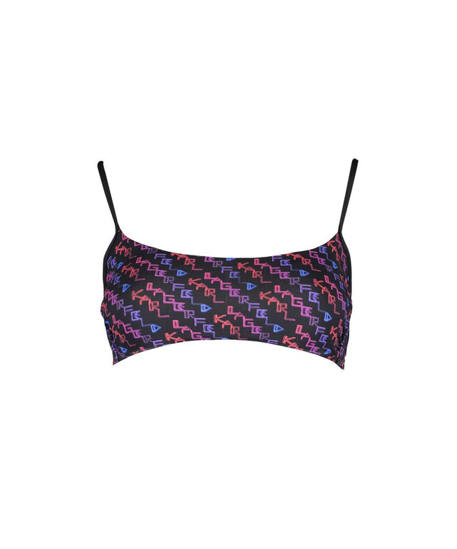 Karl Lagerfeld Black Elastane Swimwear