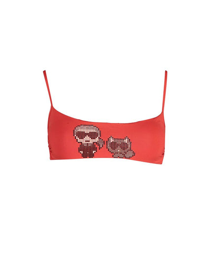 Karl Lagerfeld Red Elastane Swimwear