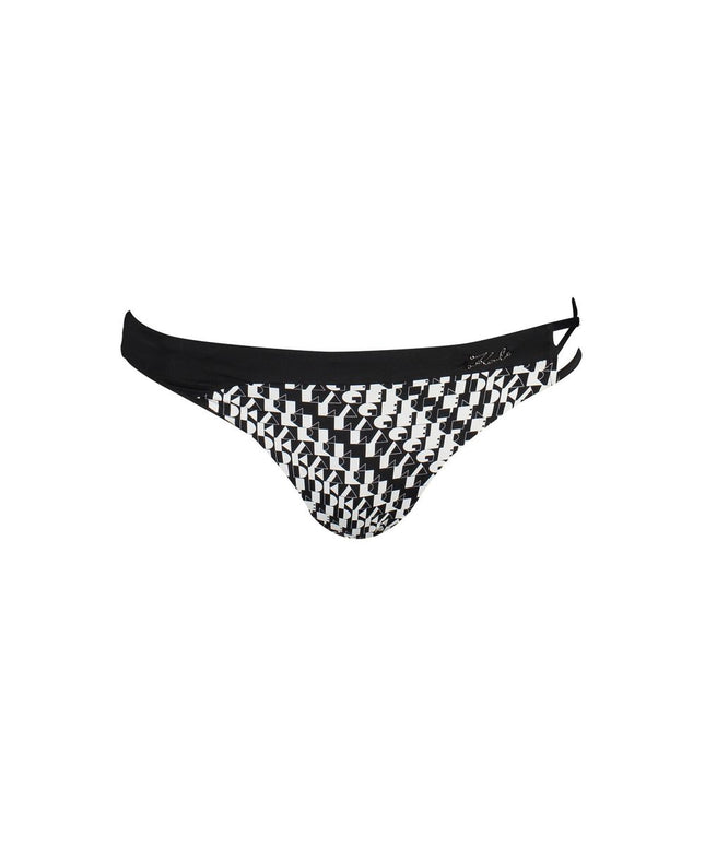 Karl Lagerfeld Black Elastane Swimwear