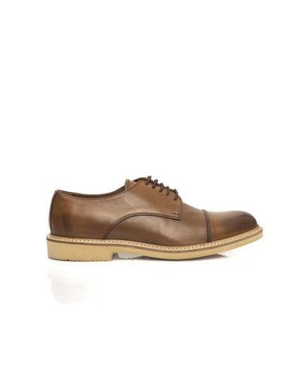 Cerruti 1881 Brown Calfskin Men Derby Shoe