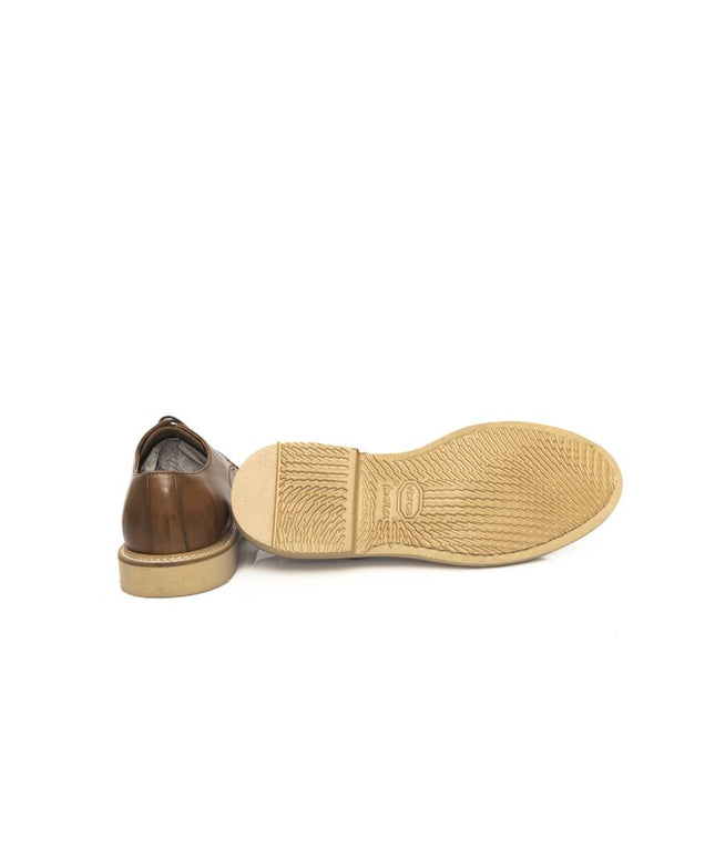 Cerruti 1881 Brown Calfskin Men Derby Shoe
