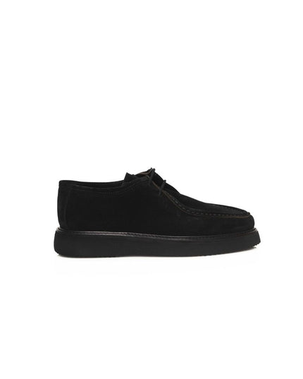 Cerruti 1881 Black Calfskin Men Derby Shoe