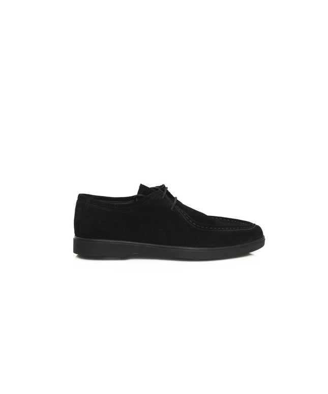 Cerruti 1881 Black Cowhide Men Derby Shoe