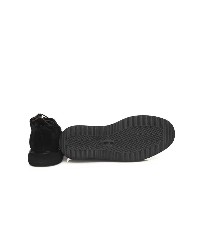 Cerruti 1881 Black Calfskin Men Derby Shoe