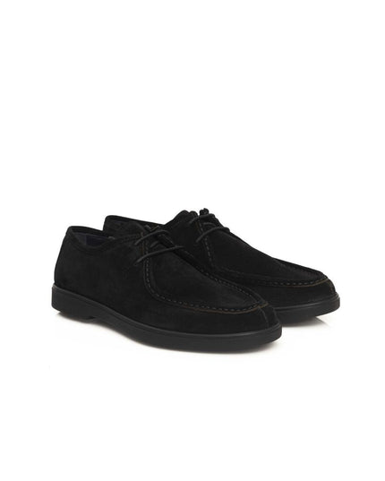 Cerruti 1881 Black Cowhide Men Derby Shoe