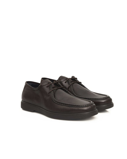 Cerruti 1881 Brown Cowhide Men Derby Shoe