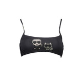 Karl Lagerfeld Black Elastane Swimwear