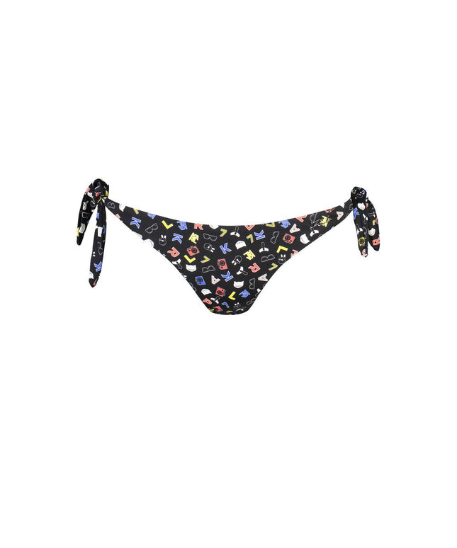 Karl Lagerfeld Black Elastane Swimwear