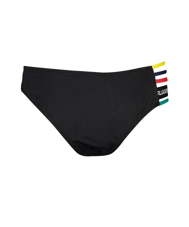 Karl Lagerfeld Black Elastane Swimwear