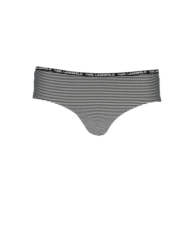Karl Lagerfeld Black Elastane Swimwear