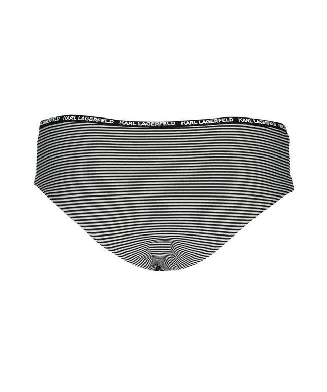 Karl Lagerfeld Black Elastane Swimwear