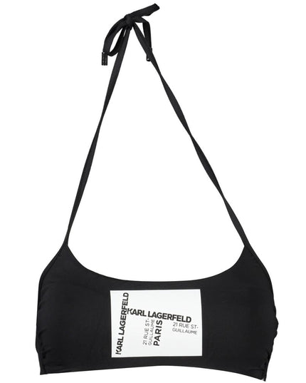 Karl Lagerfeld Black Elastane Swimwear