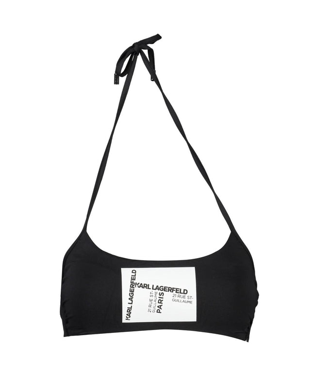 Karl Lagerfeld Black Elastane Swimwear