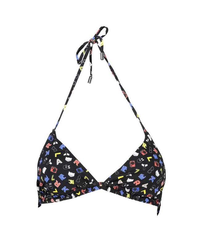 Karl Lagerfeld Black Elastane Swimwear