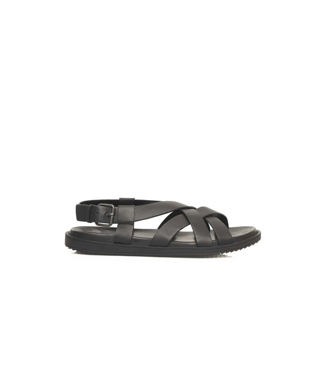 Cerruti 1881 Black Cowhide Men Sandal