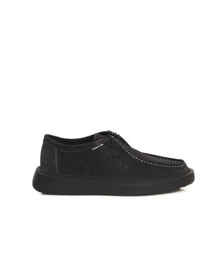Cerruti 1881 Black Cowhide Men Derby Shoe