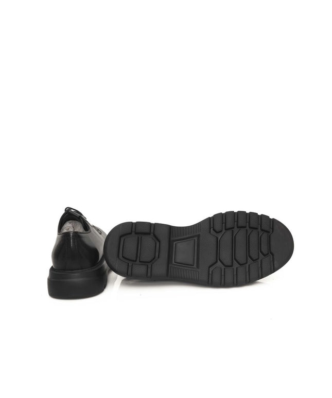 Cerruti 1881 Black Calfskin Men Derby Shoe