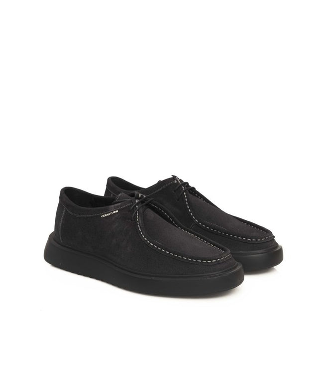 Cerruti 1881 Black Cowhide Men Derby Shoe