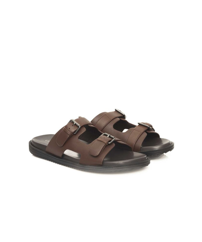 Cerruti 1881 Brown Cowhide Men Sandal
