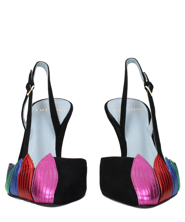 Valentino Garavani Black Leather High Heel Pumps