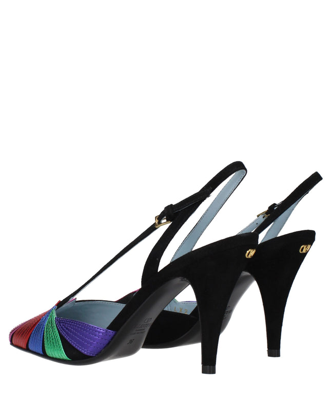Valentino Garavani Black Leather High Heel Pumps