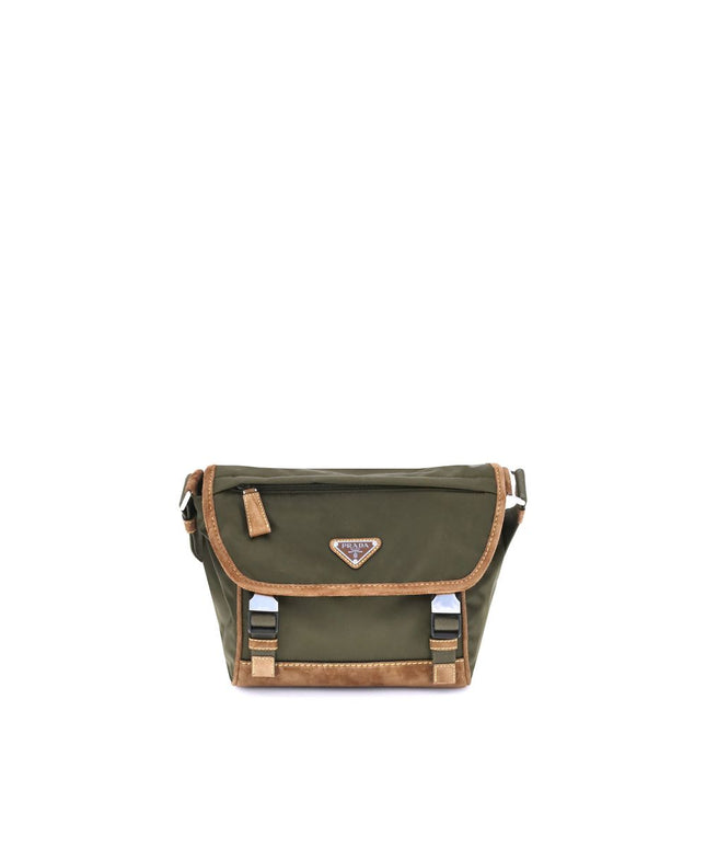 Prada Re-Nylon and leather medium Shoulder Bag