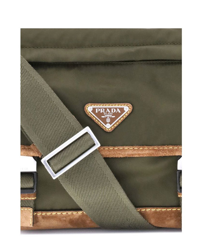 Prada Re-Nylon and leather medium Shoulder Bag