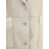 Salvatore Santoro Cream Leather Coat