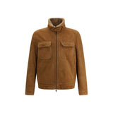 Salvatore Santoro Brown Leather Shell Jacket