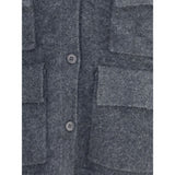 P.A.R.O.S.H. Gray Raccoon Fur Jackets And Coat