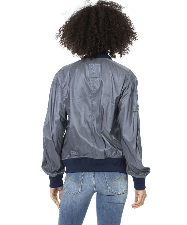Mr&Mrs Italy Light Blue Polyamide Women Bomber Jacket