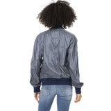 Mr&Mrs Italy Light Blue Polyamide Women Bomber Jacket