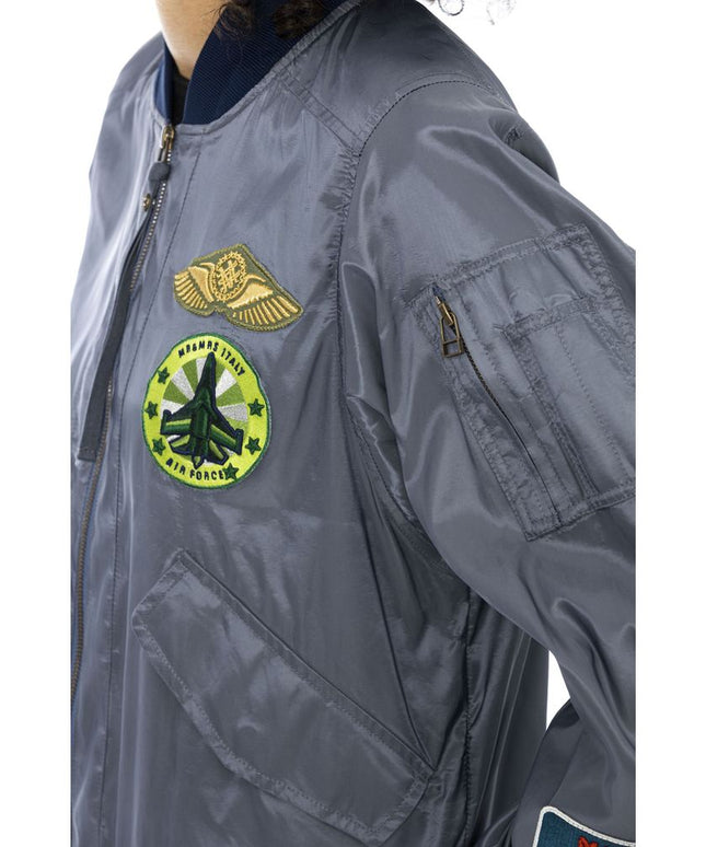 Mr&Mrs Italy Light Blue Polyamide Women Bomber Jacket