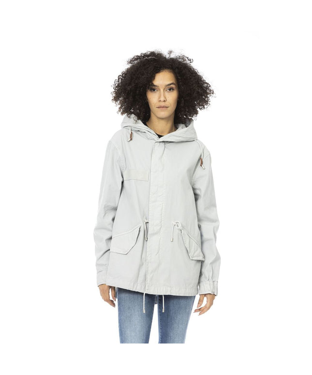 Mr&Mrs Italy Silver Cotton Women Jacket